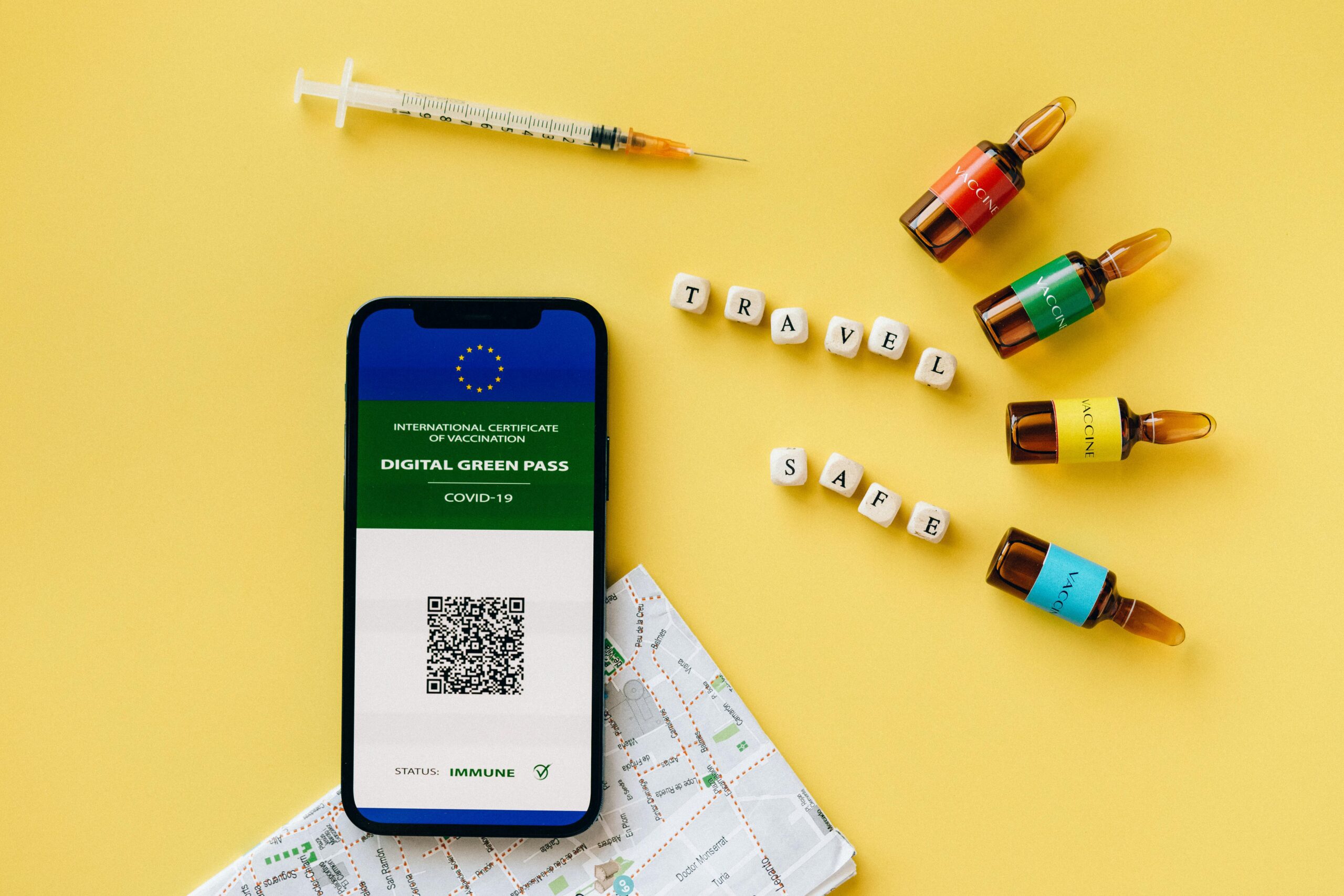 Vaccine Ampules and a Smartphone